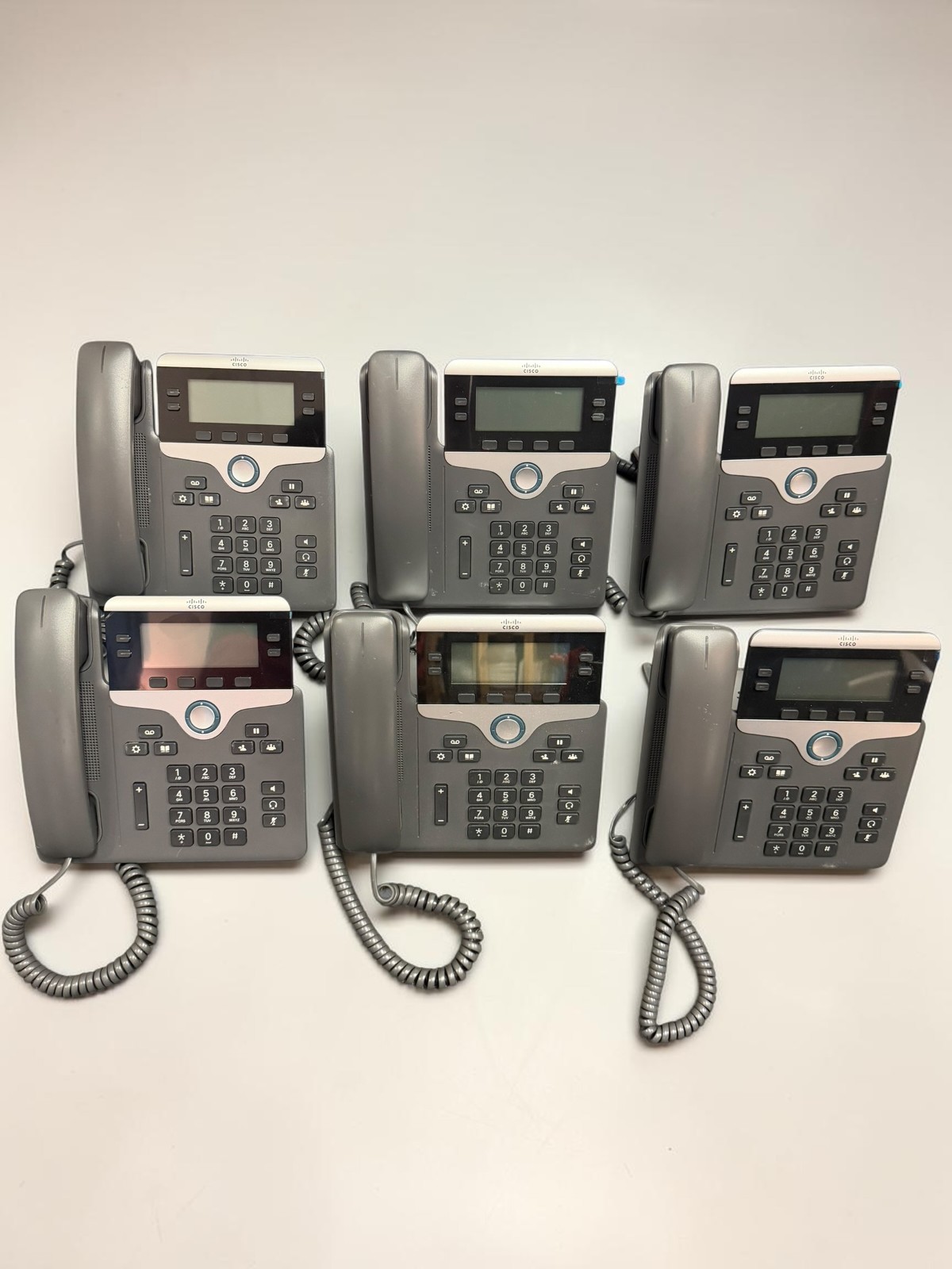 CISCO CP-7841 UC Phone Office Phone w/Stand  Lot of 6