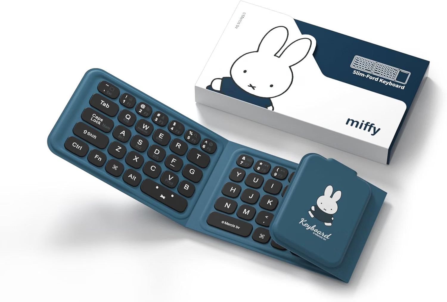 Mipow x Miffy Wireless Slim-Fold / Triple-Fold Bluetooth Keyboard Blue