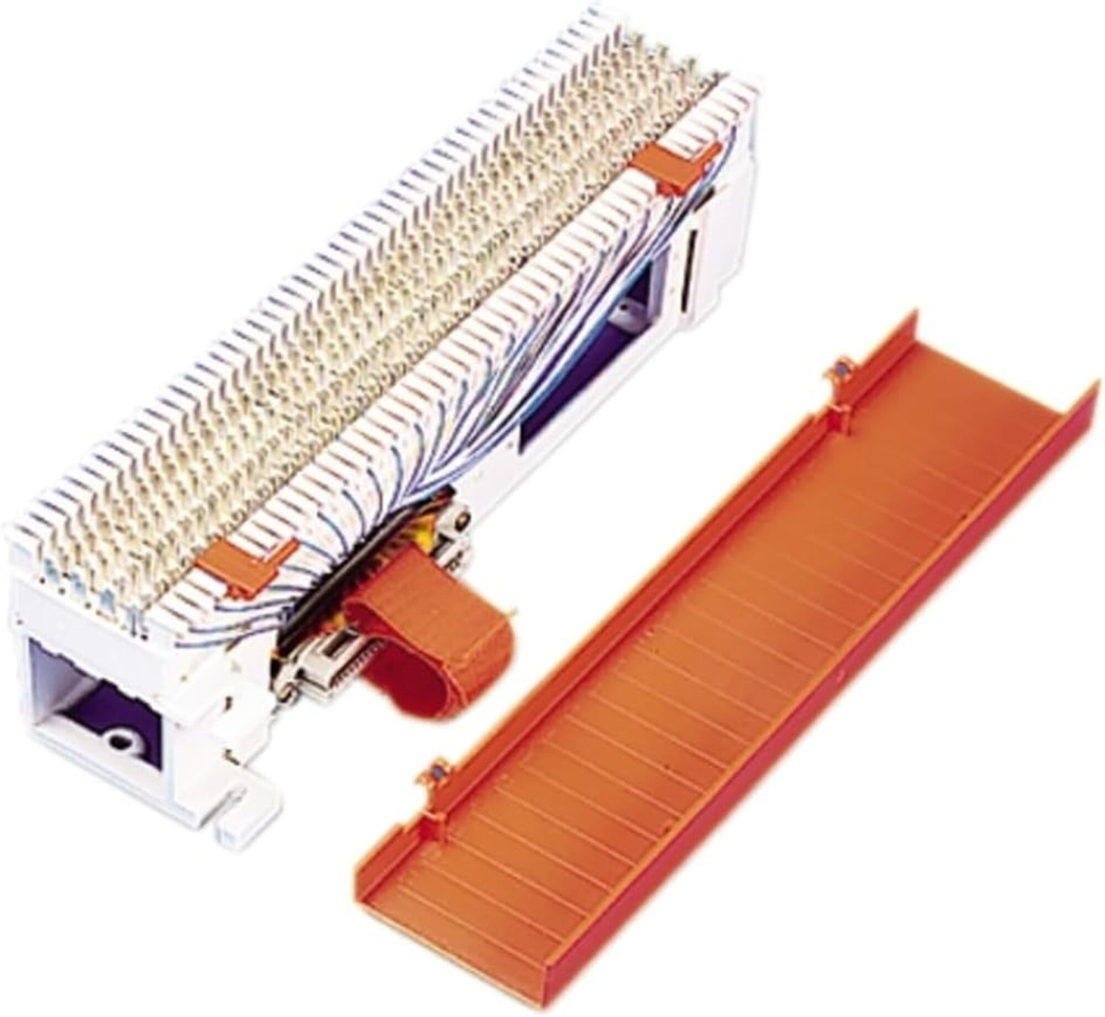 Siemon - M1-50R - Siemon M1-50R Connector Block - Ivory, Orange