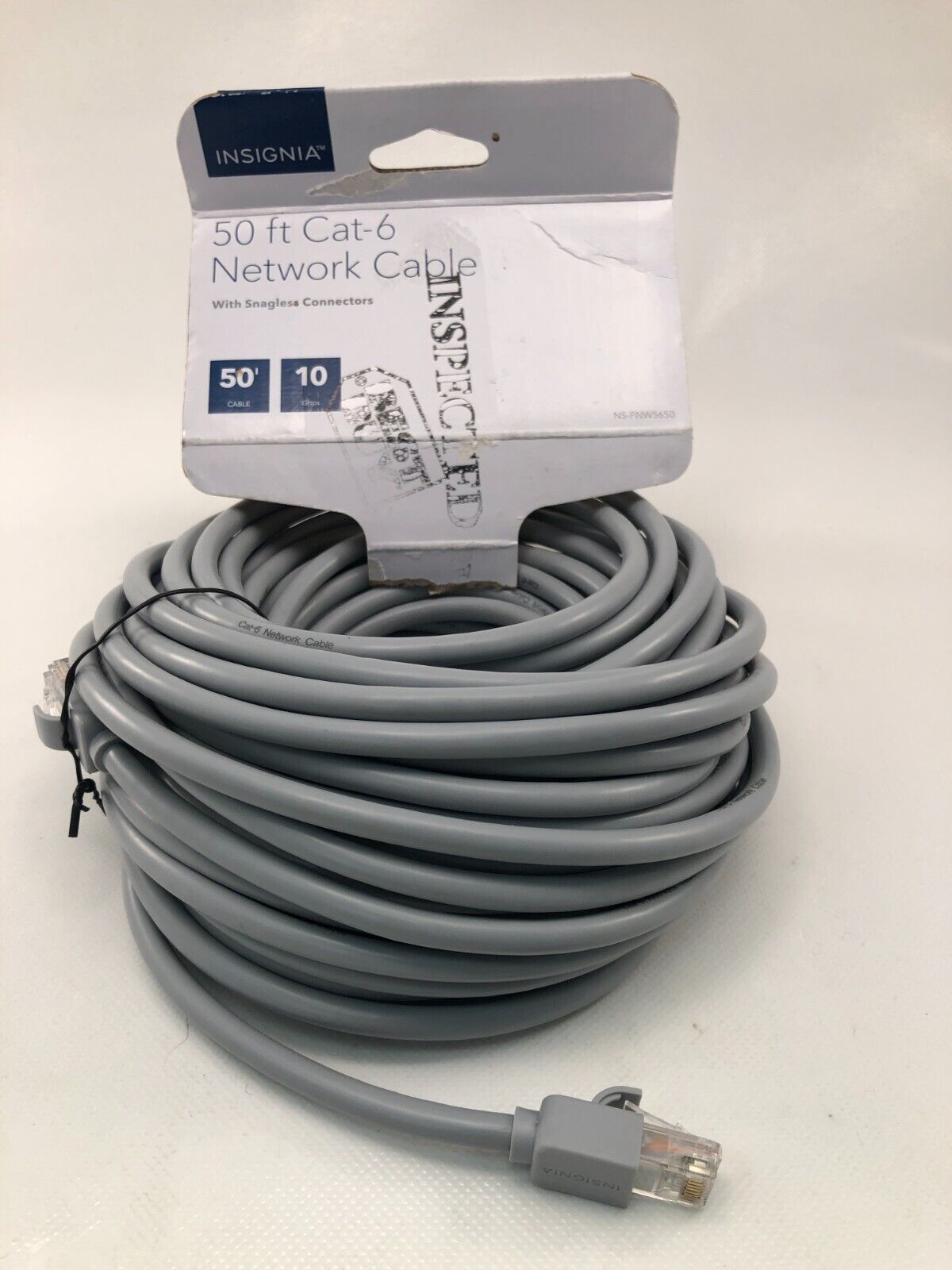 Insignia 50' Cat-6 Network Cable 21J11V  10Gbps #NS-PNW5650 NEW