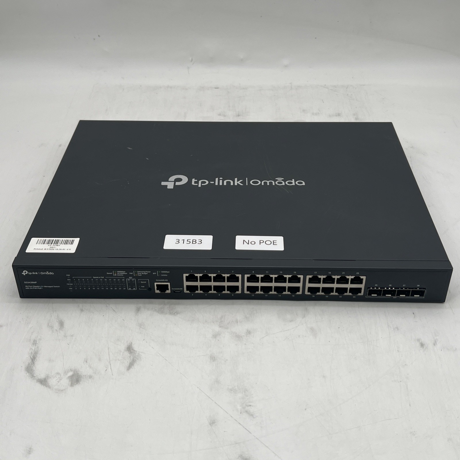 TP-Link JetStream TL-SG3428MP Network Switch No POE *READ*