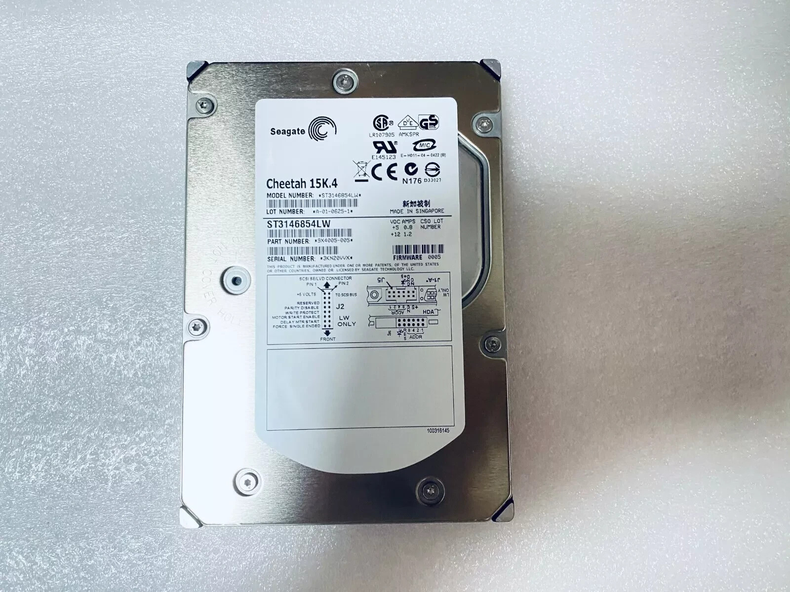 Seagate Cheetah 15K.4 146GB Internal 15000RPM 3.5" (ST3146854LW) 68PIN U320 HDD