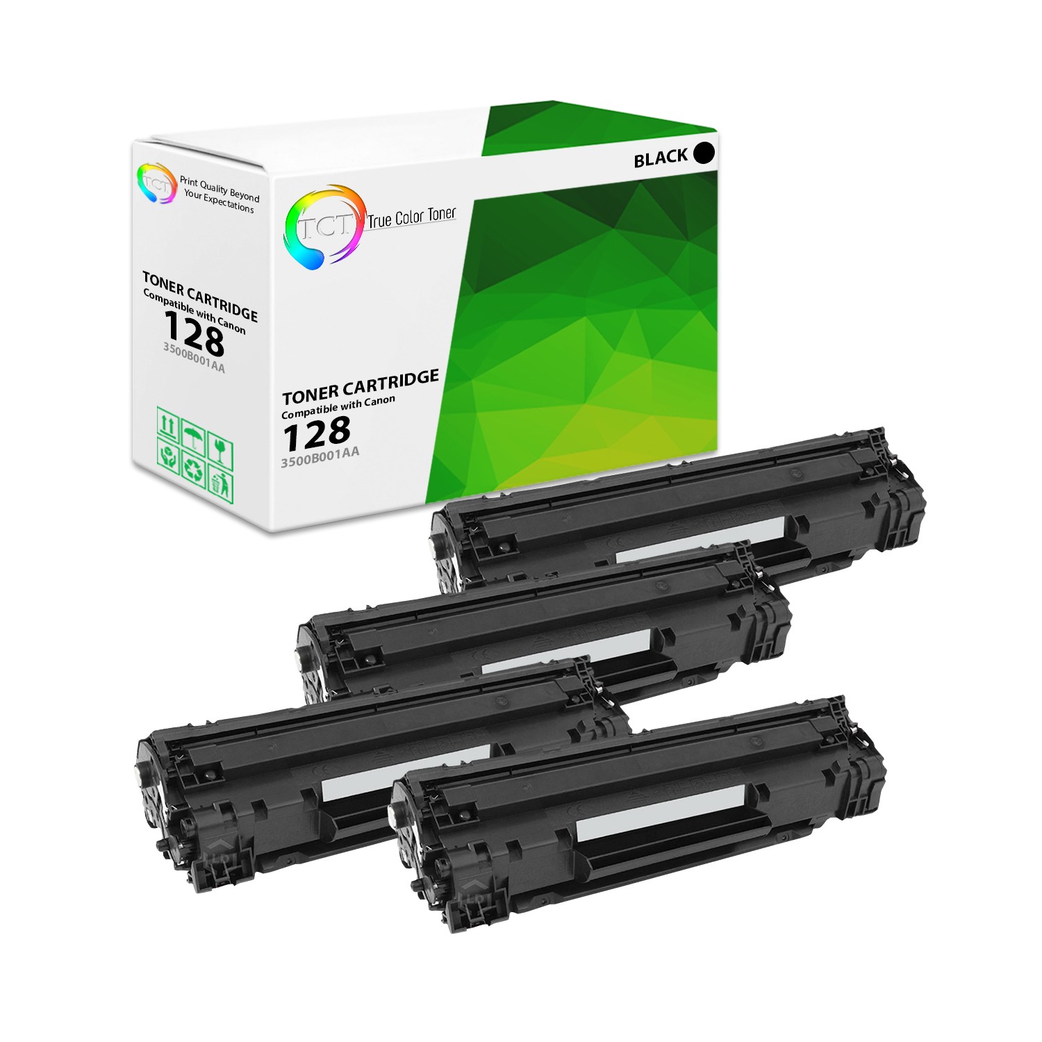 TCT 4PK 128 - 3500B001AA Black Toner Cartridges For Canon Imageclass D530 MF4770