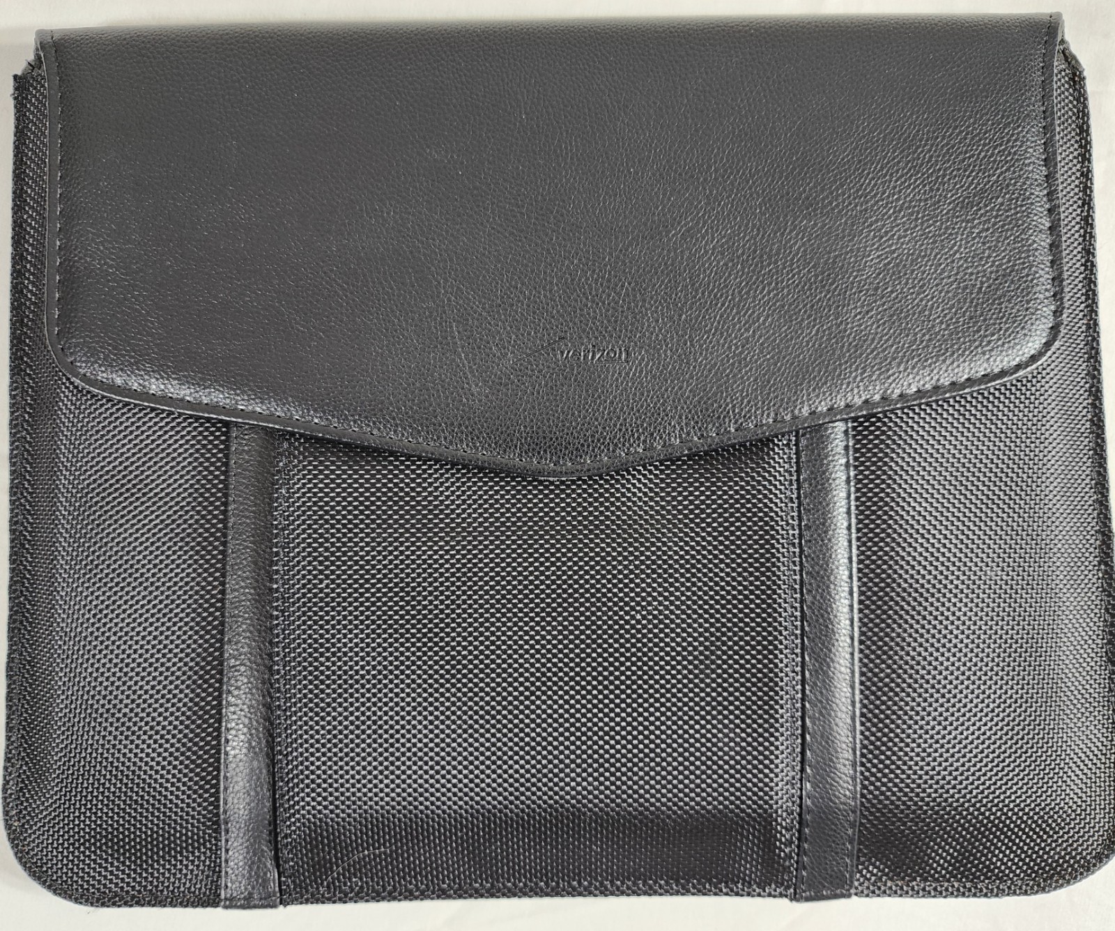 Black Tablet Sleeve Case – Fits 10" Devices – Faux Leather & Nylon – New
