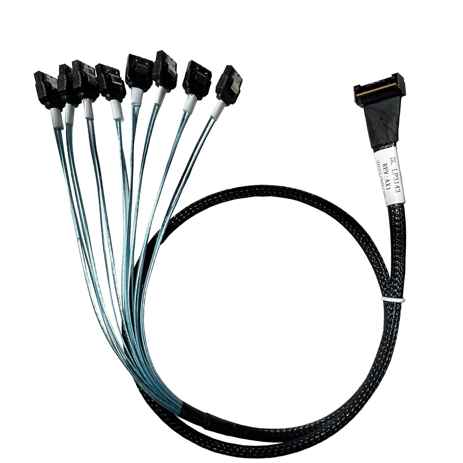 SlimSAS LP X8 to 8*SATA,SFF-8654 LP 74pin to 8*SATA 7pin, SlimSAS Host/RAID t...