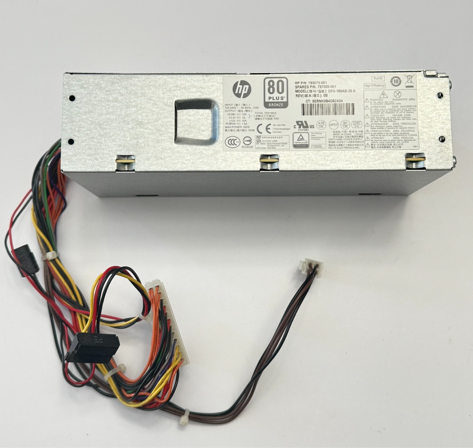 HP 793073-001 797009-001 180W 80+ Bronze Power Supply DPS-180AB-20 A