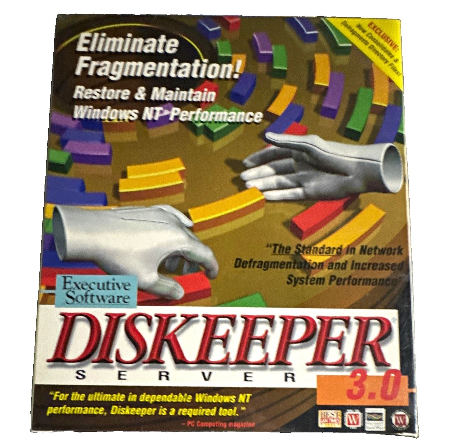 Diskeeper Server 3.0 Windows NT Executive Software 1997 NEW Factory Sealed