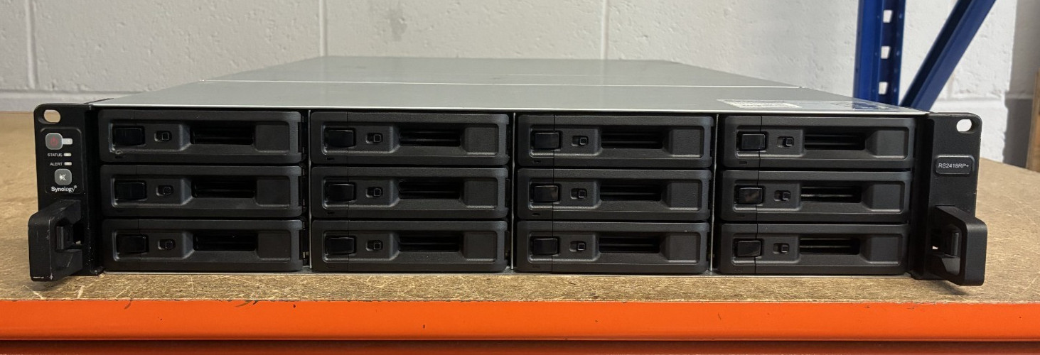 RS2418RP+ 12 Bay Synology NAS 8GB Memory Intel 2.1GHz CPU Fully Tested