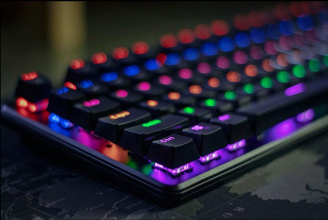 ABKONCORE K595 Mechanical Keyboard 104-Key RGB Hot-Swap GTMX Blue Switches