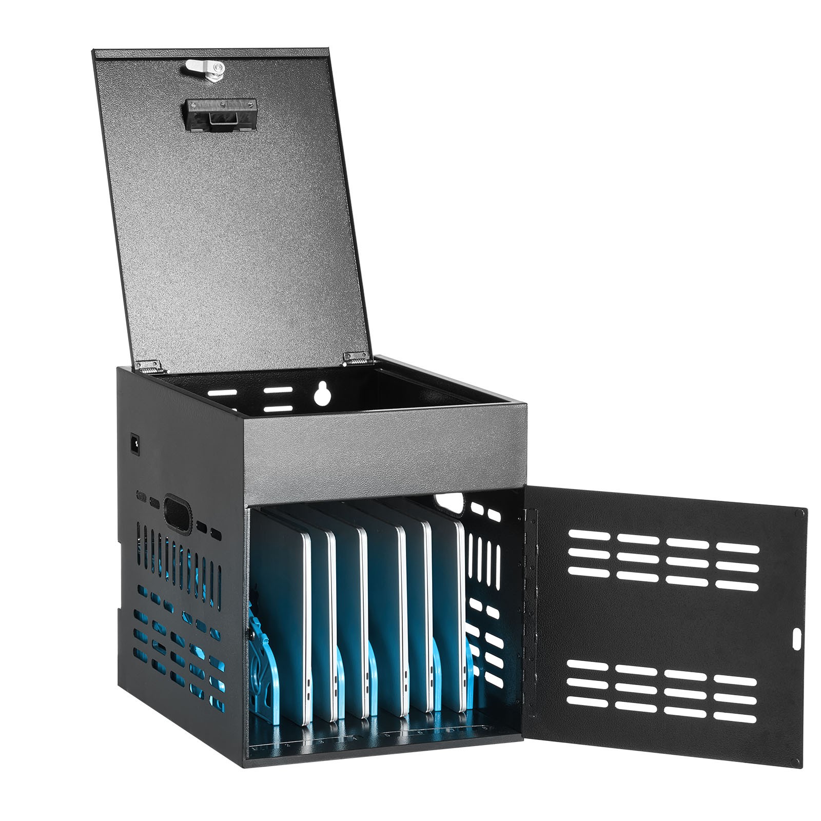 VEVOR 8-Device Charging Cabinet for Tablet & Laptop Lock Charging Station Black