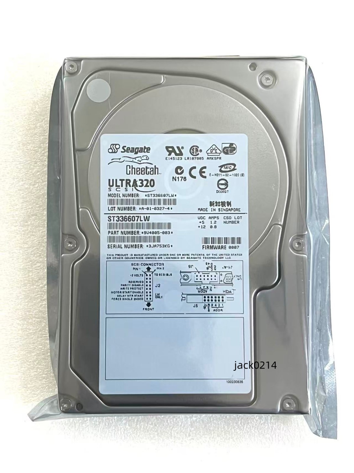 Seagate Cheetah 10K.6 36.7GB Internal 10000RPM 3.5" U320 68-pin ST336607LW HDD