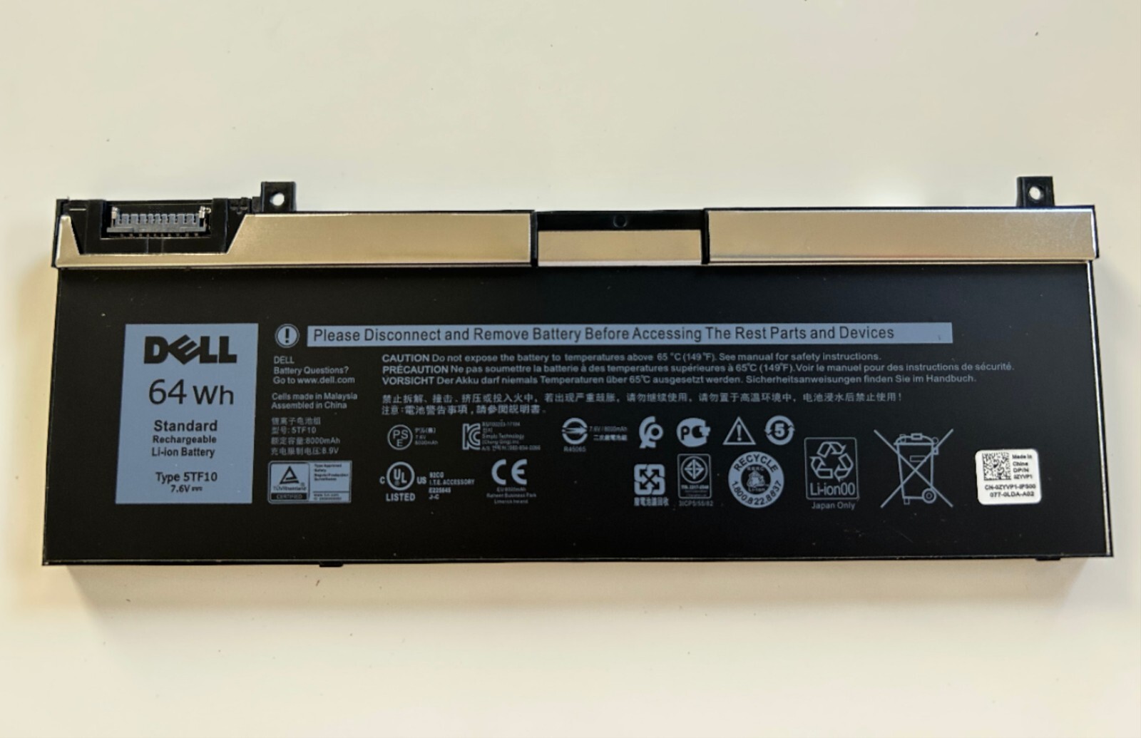 New Genuine OEM 64Wh 5TF10 Battery for Dell Precision 7730 7740 7530 7540 Series