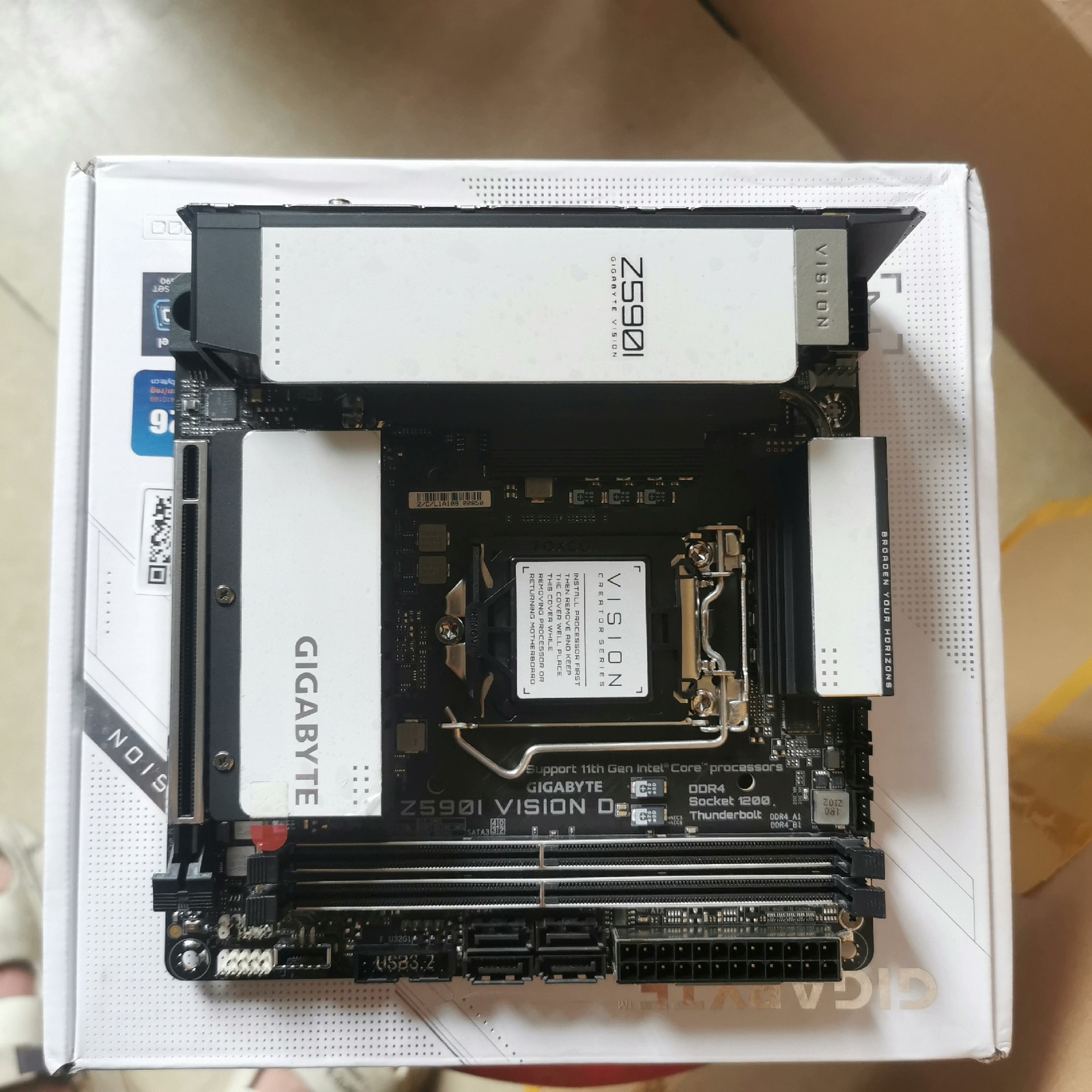 FOR GIGABYTE Z590I VISION D DDR4*2 64GB LGA1200 DP Mini-ITX Motherboard Test OK