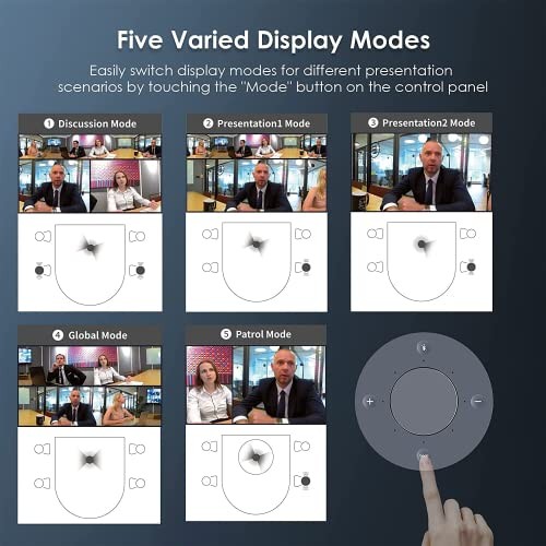 BLACK - NEXIGO MEETING 360, 8K CAPTURED AI-POWERED FRAMING & SPEAKER TRACKING,