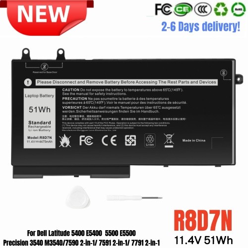 ✅LOT R8D7N Battery For For Dell Latitude 5400 E5400 5500 E5500 Precision 3540