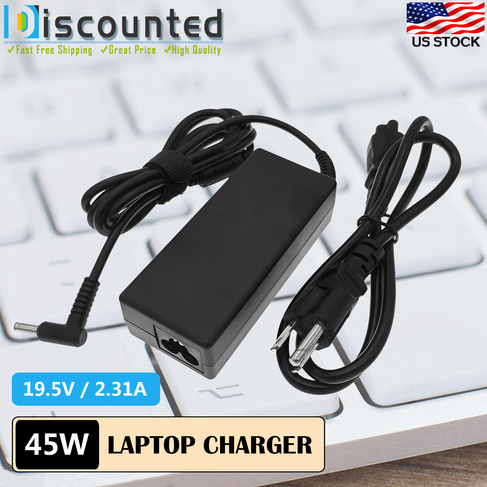45W AC Power Supply Adapter Charger For HP 17-x114dx 17-x115dx 17-x116dx Laptop