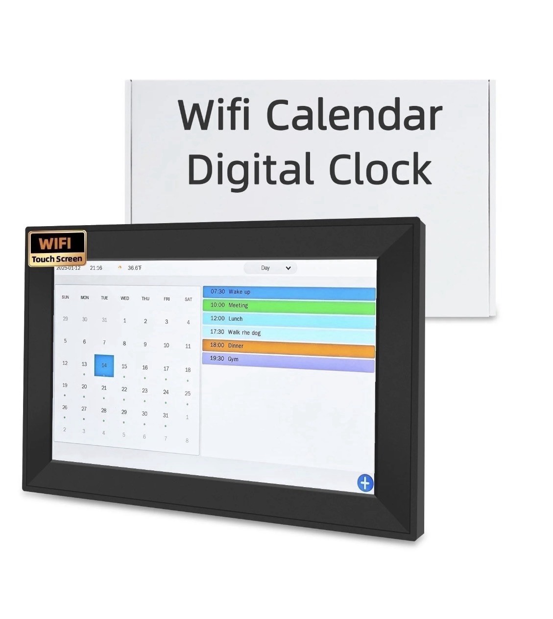 10.1" Digital Touchscreen Calendar Smart Wall Display - Model C003-W - NEW