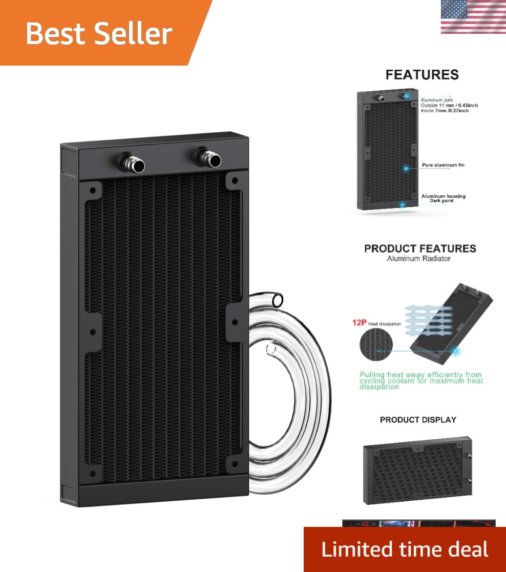 Water Cooling Radiator, 12 Pipe Aluminum Heat Exchanger Radiator with Tube fo...