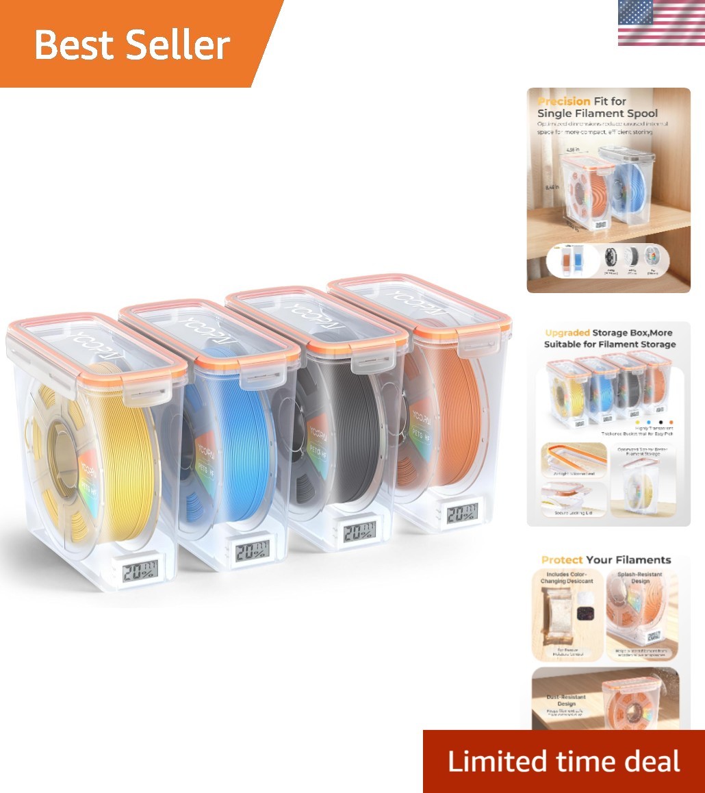 YOOPAI Pro Filament Storage Box with Temperature & Humidity Monitor, Airtight...