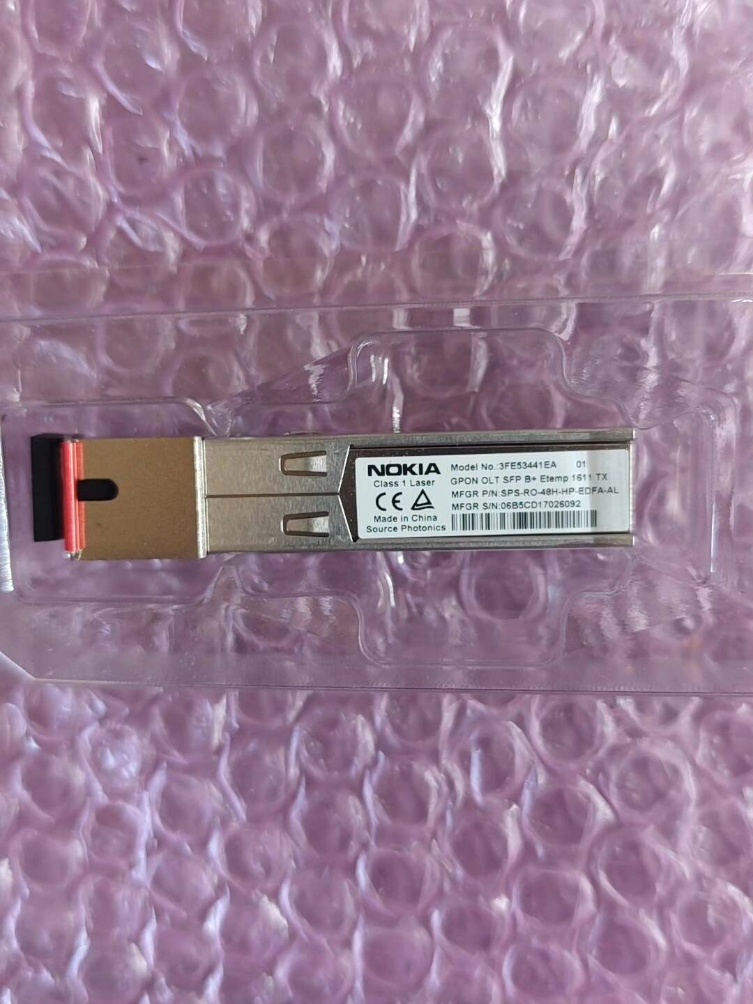 2pcs Alcatel-Lucent Nokia 3FE53441EA Gpon OLT SFP B+ 2.5G 1611nm 20KM Optical