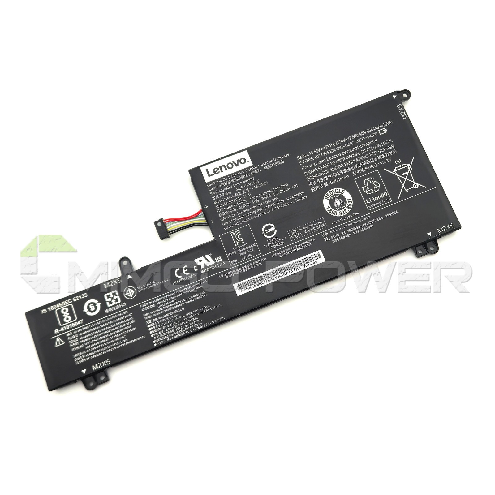 New Genuine L16C6PC1 L16M6PC1 72Wh Battery for Lenovo Yoga 720-15IKB 5B10M53745