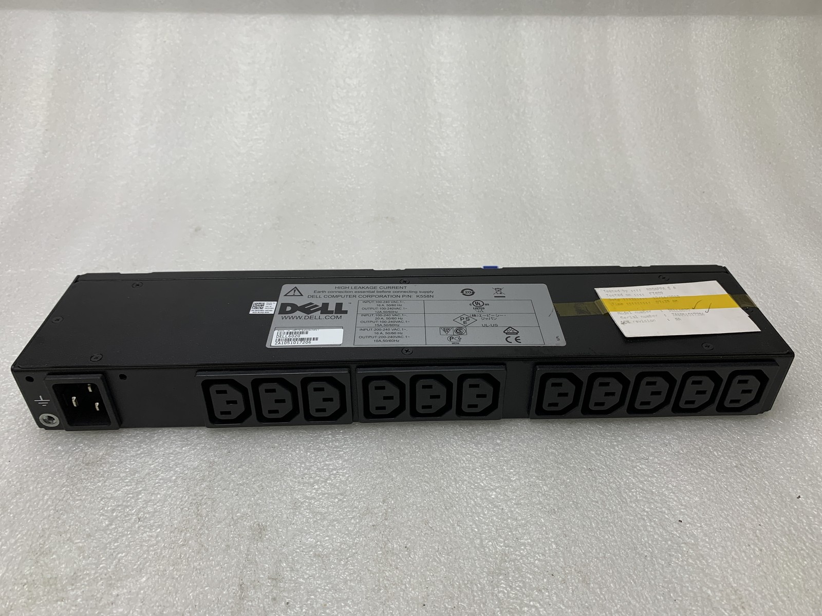 Dell 6020 Basic Rack Power Distribution Unit (PDU)  Dell Part Number: K558N