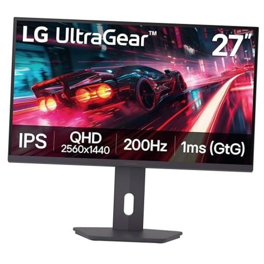 27-inch Ultragear QHD (2560 x 1440) IPS Gaming Monitor, 200Hz, 1ms, 27G610A-B