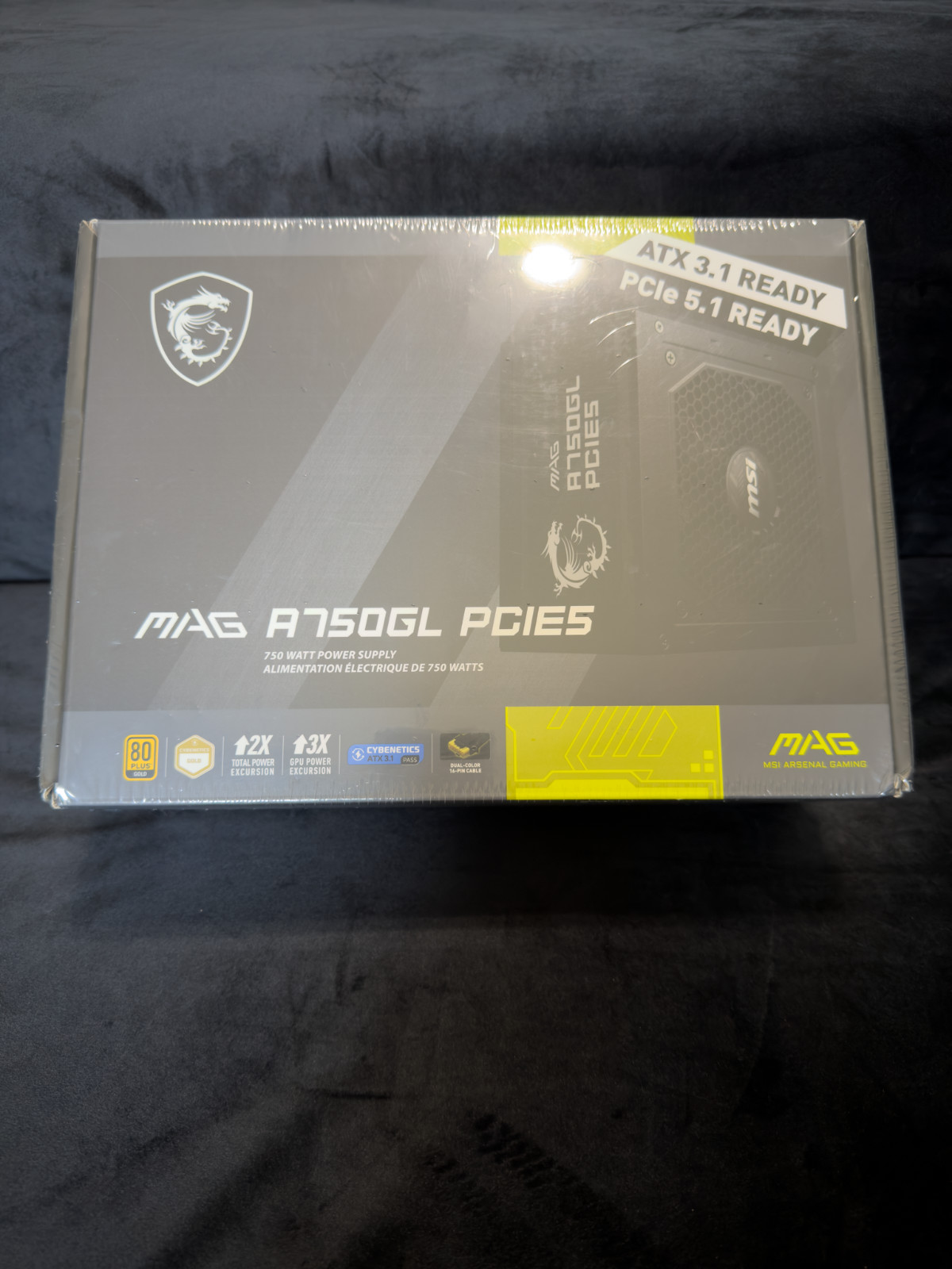 MSI MAG A750GL PCIE5 750W GAMING POWER SUPPLY ATX3.1/PCIE 5.1 READY SEALED NEW