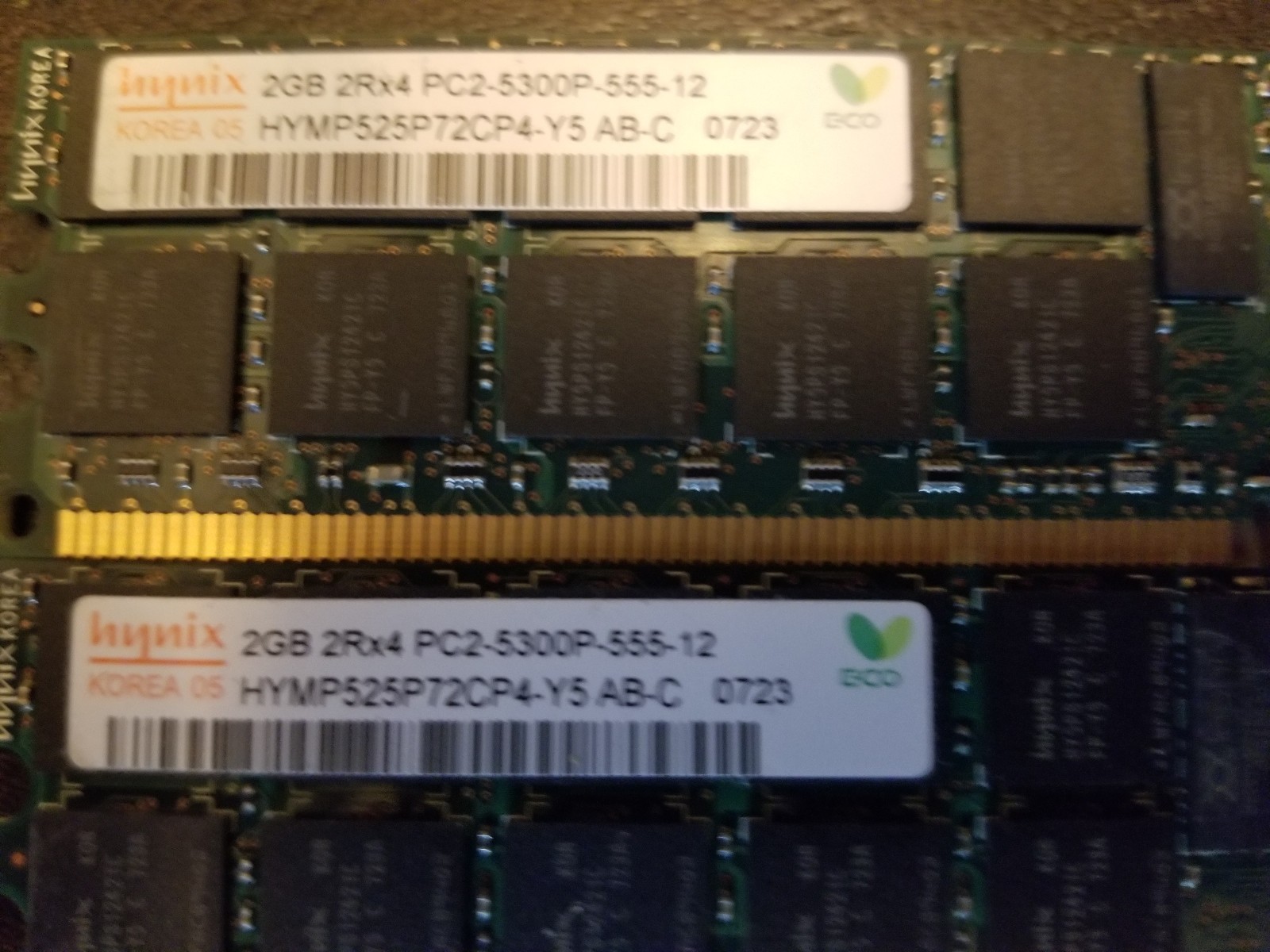 20Qty HYNIX HYMP525P72CP4-Y5 2GB PC2-5300P DDR2-667 Oracle P/N:371-2002-01