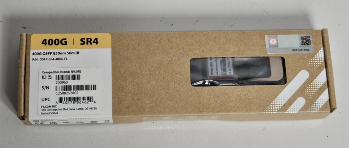 New FS OSFP-SR4-400G-FL 400G OSFP 850nm 50M IB SR4 NVIDIA Transceiver Module