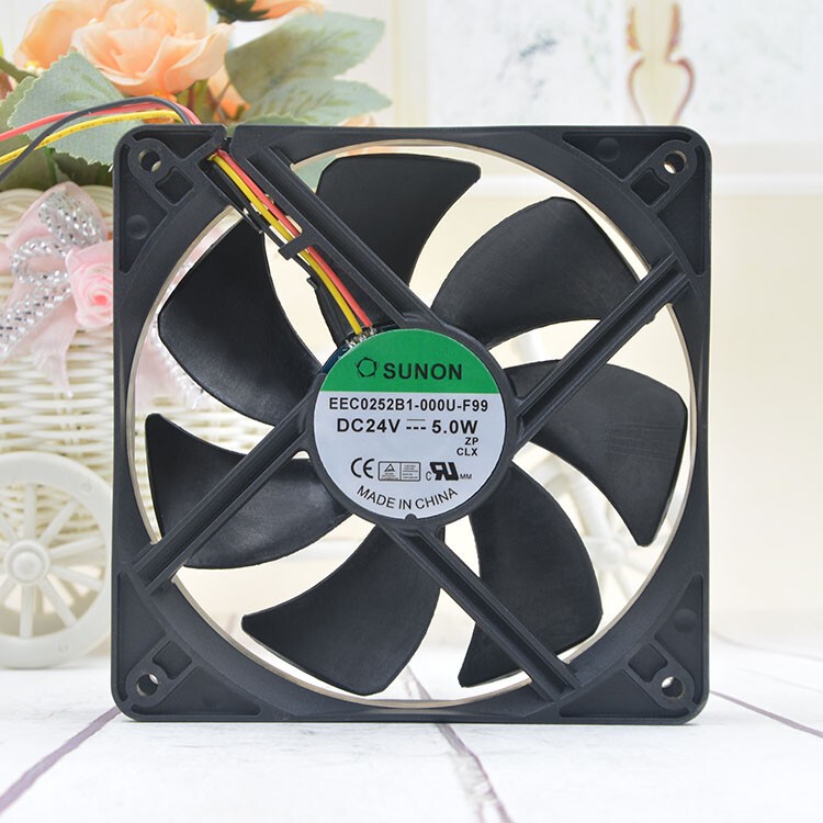 For SUNON EEC0252B1-000U-F99 24V 5.0W 12025 12cm Industrial Computer Cooling Fan