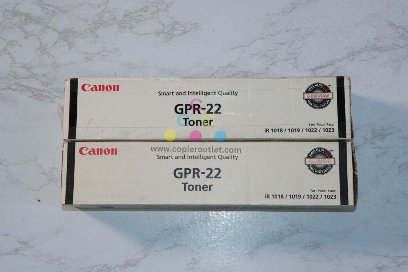 2 Cosmetic Genuine Canon iR 1018/1019/1023/1024/1025 GPR-22 Black Toners
