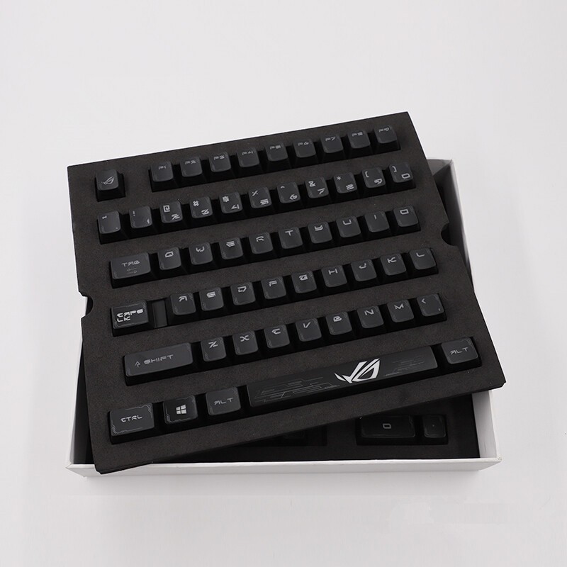 ROG Theme ABS Keycaps Backlit 104 Keys Black OEM Height For Mechanical Keyboard
