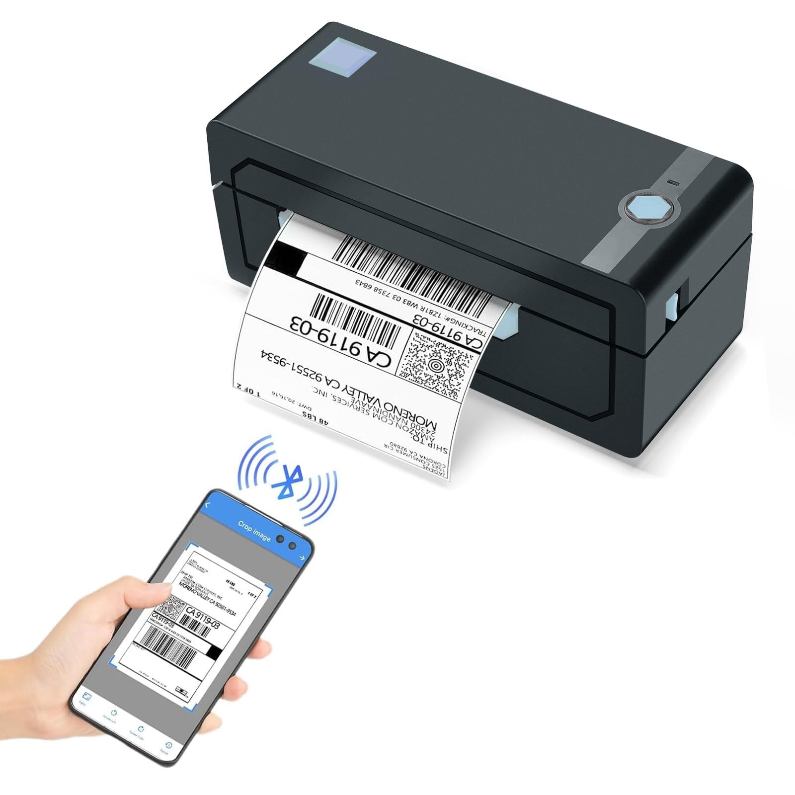 JADENS Bluetooth Thermal Shipping Label Printer Wireless 4x6