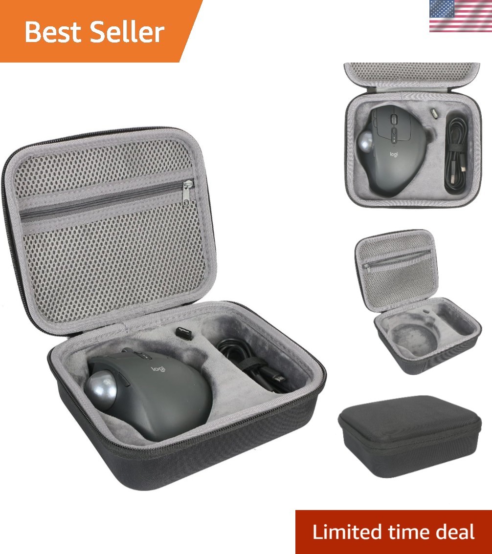 Travel-Ready Hard Case for Logitech MX Ergo Wireless Mouse - Water-Resistant