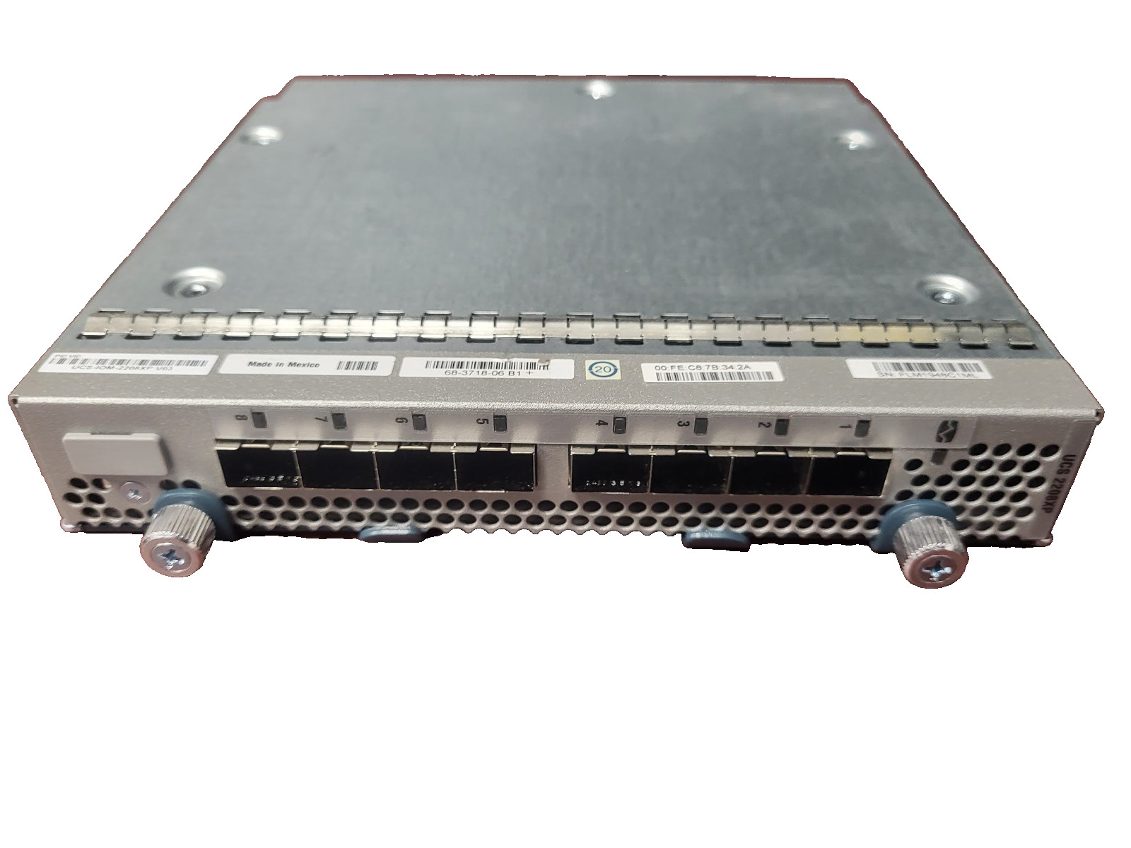 CISCO UCS-IOM-2208XP V03 68-3718-06 B1+ FABRIC EXTENDER 8-PORT 10GB SFP+ #73