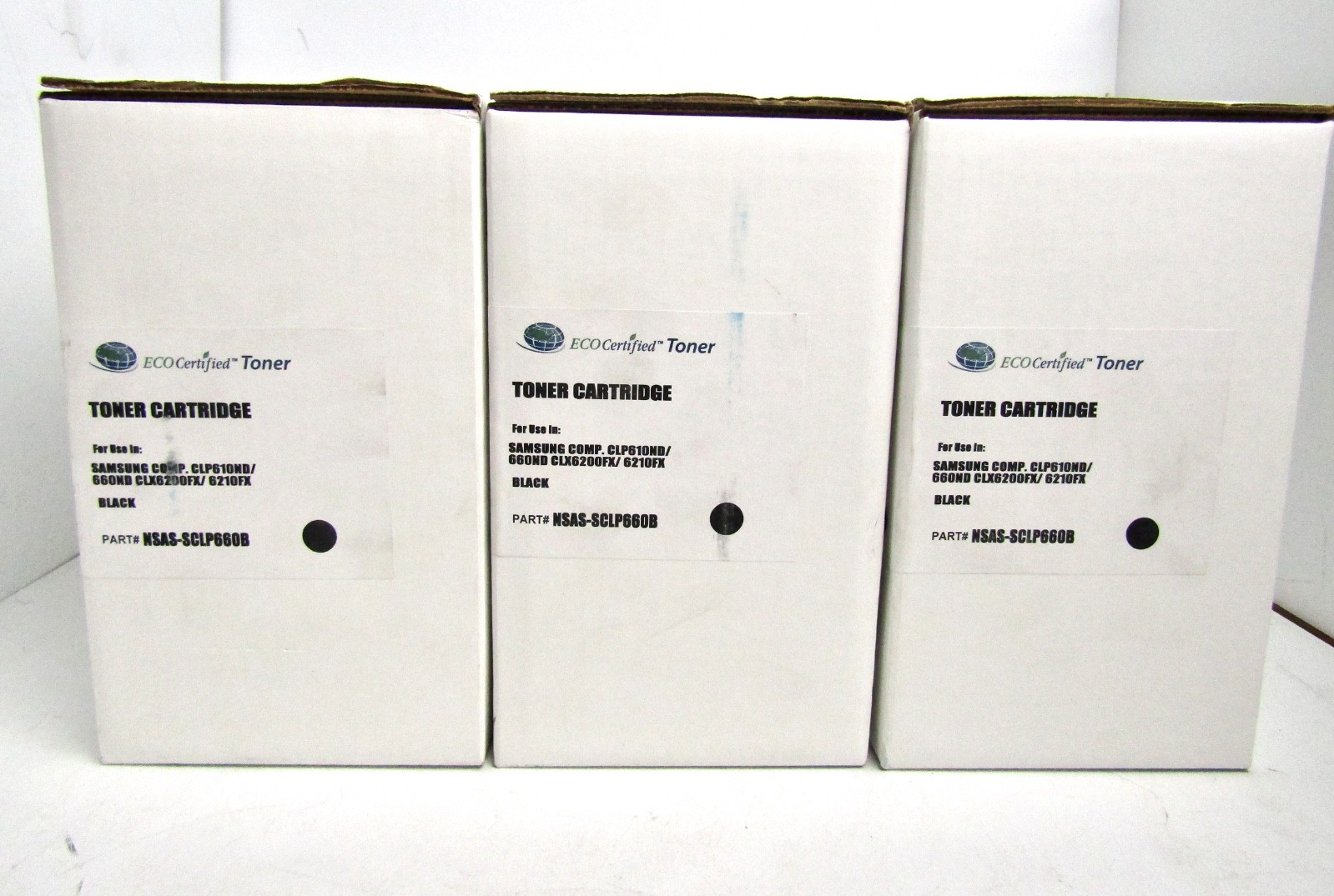 3-Pack Compatible Toner Print Cartridge Samsung CLP-660 BLACK - NO RETURN 