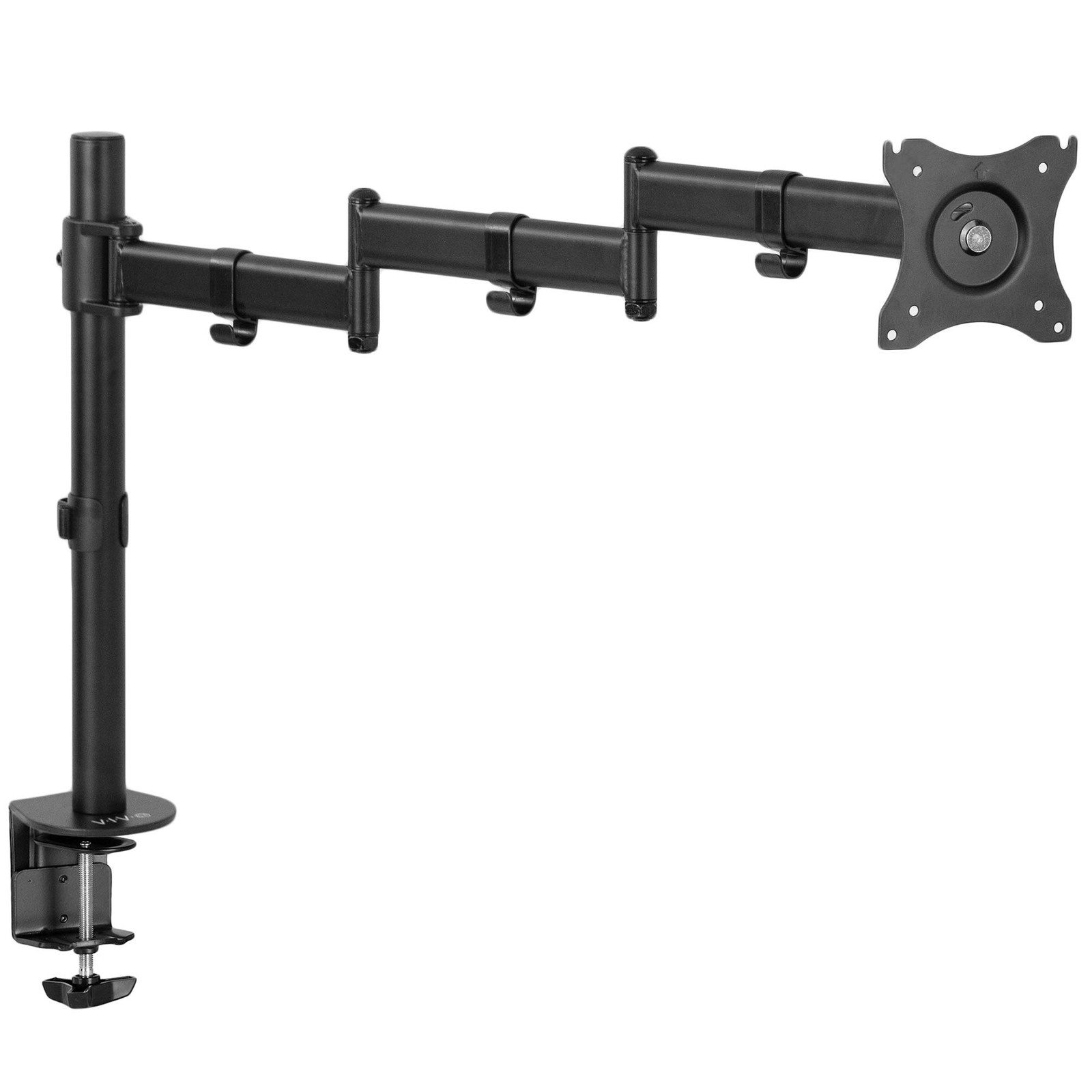 Single 13 to 32 inch Computer Monitor Desk Mount, Extra Long Adjustable Arm, ...