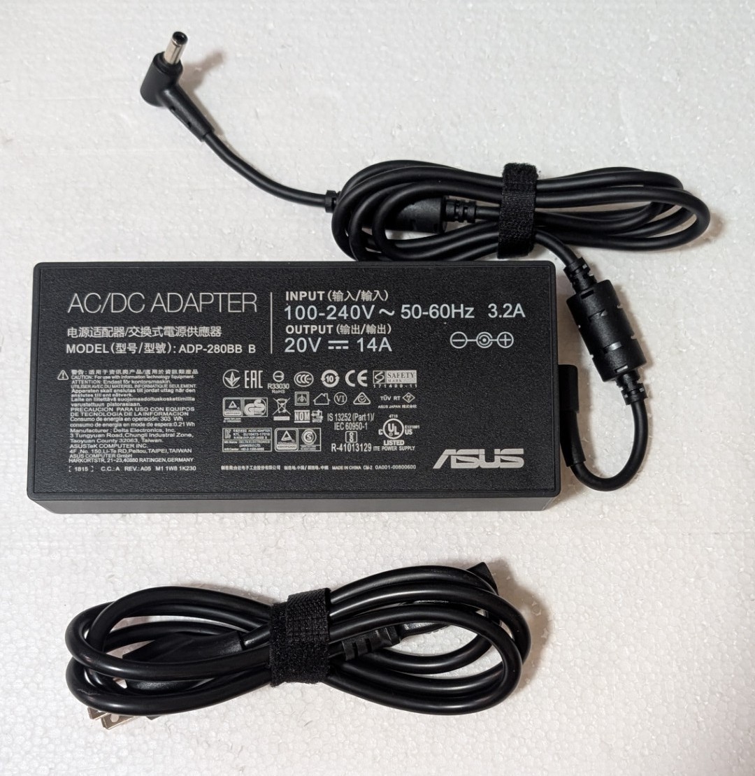 ASUS ADP-280BB B 280W Gaming Laptop Power Supply AC Adapter ROG
