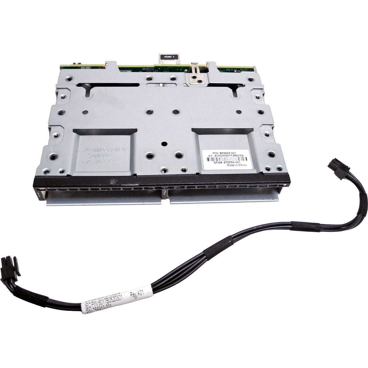 HP SAS Backplane 775401-001 2x2.5" +Cage 875554-001 +Power Cable for DL360 Gen10