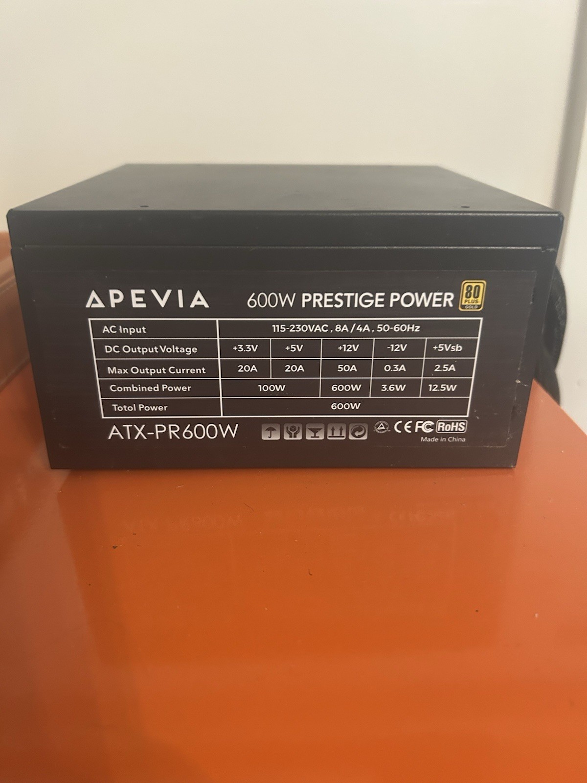 APEVIA - 600W Prestige Power Supply (80 Plus Gold Certified)