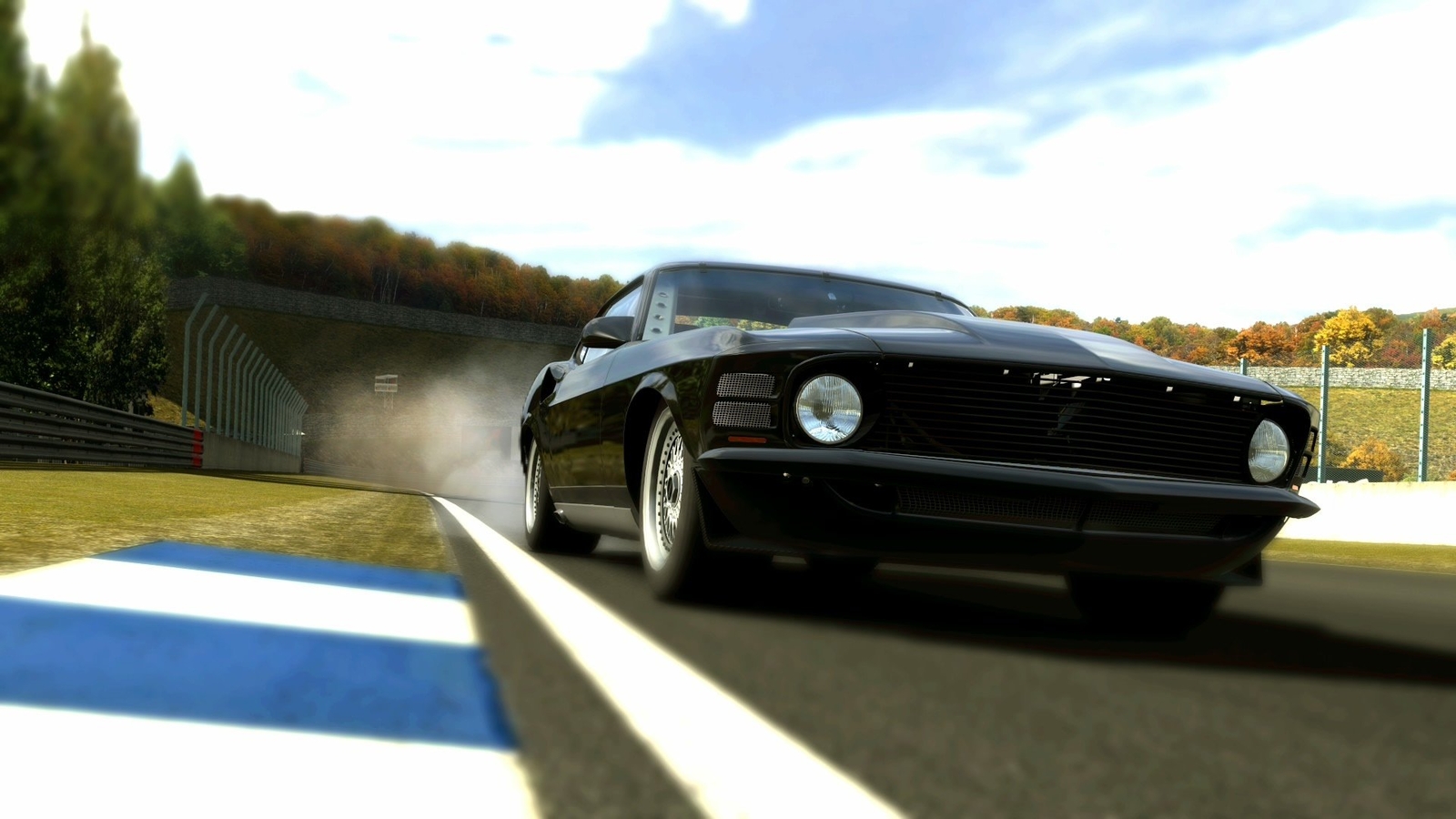 Cars autumn rings gran turismo 5 playstation 3 gt5 Desk Mat Stitched