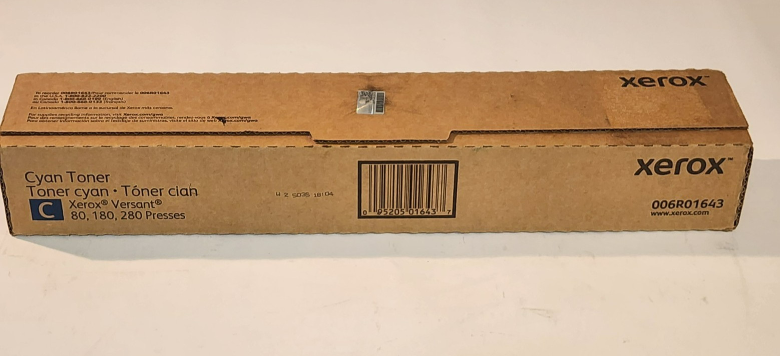 Xerox 006R01643 Cyan Toner Cartridge Genuine New Open Box