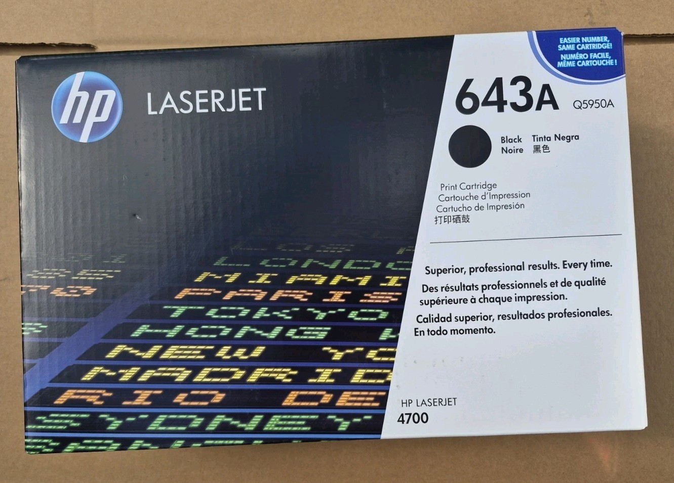 HP 643A Black LaserJet Print Toner Cartridge New & Sealed