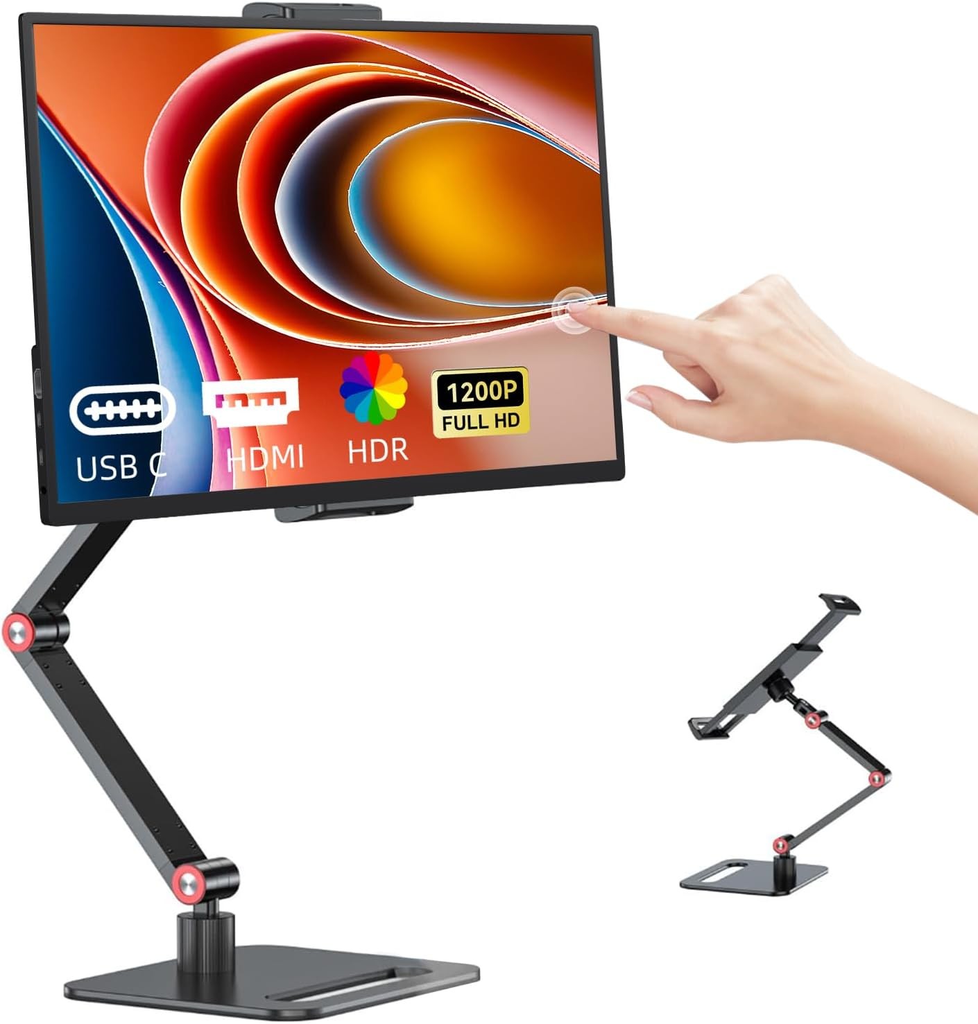 14 Inch Touchscreen Portable Monitor with Stand, 1920x1200 IPS HDR Ultra Slim...