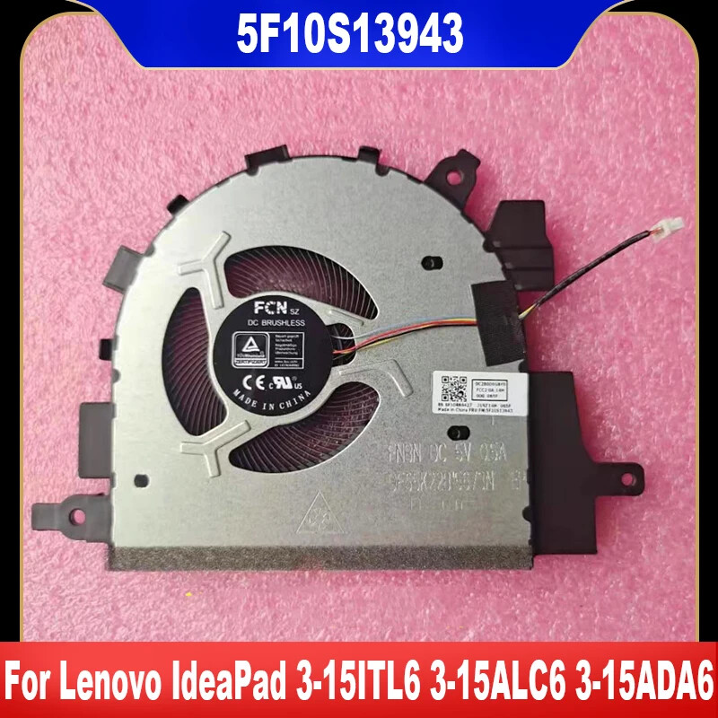 5F10S13943 For Lenovo IdeaPad 3-15ITL6  ALC6  ADA6 3-15 V15 G2-ITL Cooling Fan