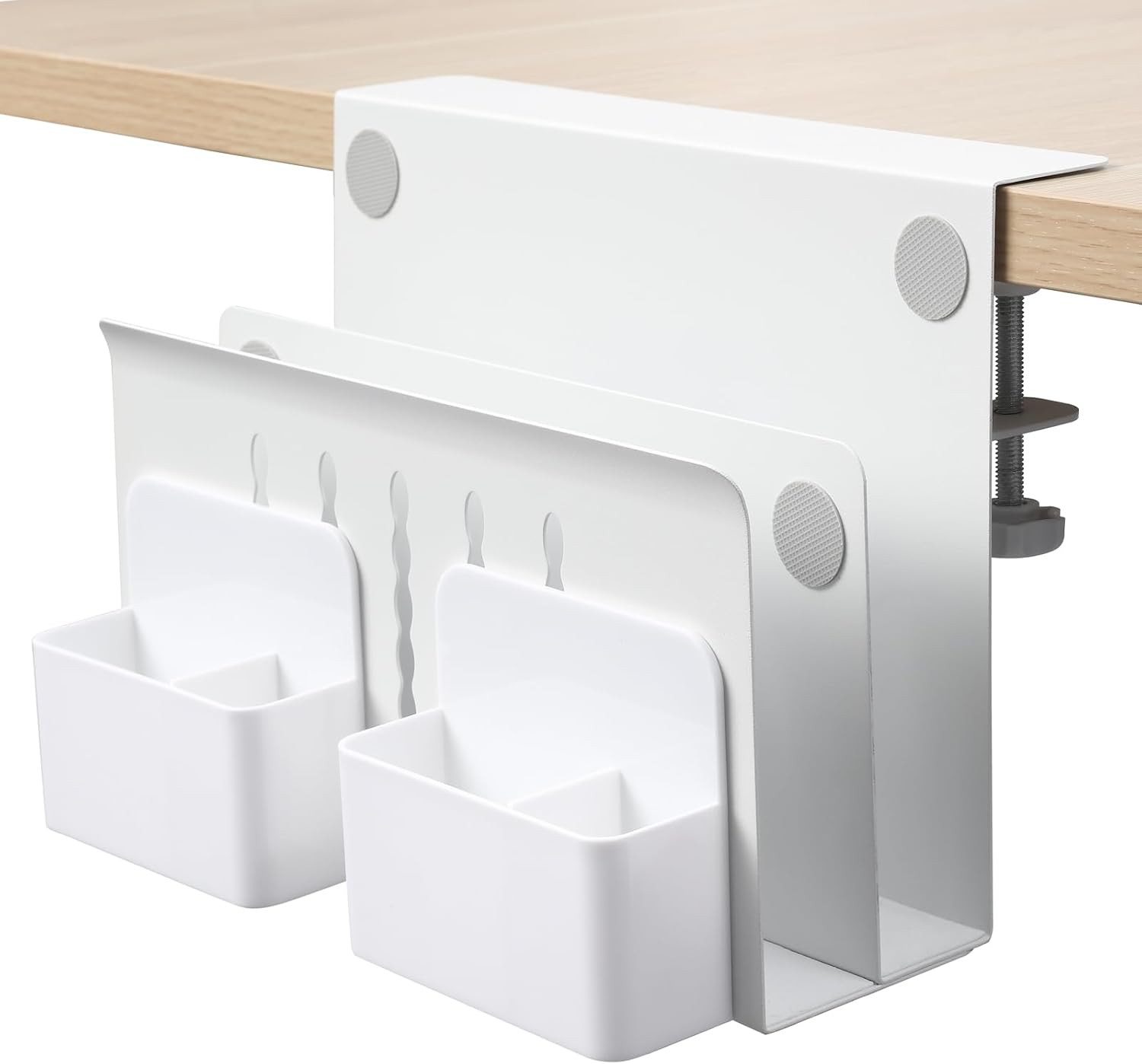 MAXECHO Desk Side Storage, under Desk Laptop Mount, Table Side Hanging File Orga