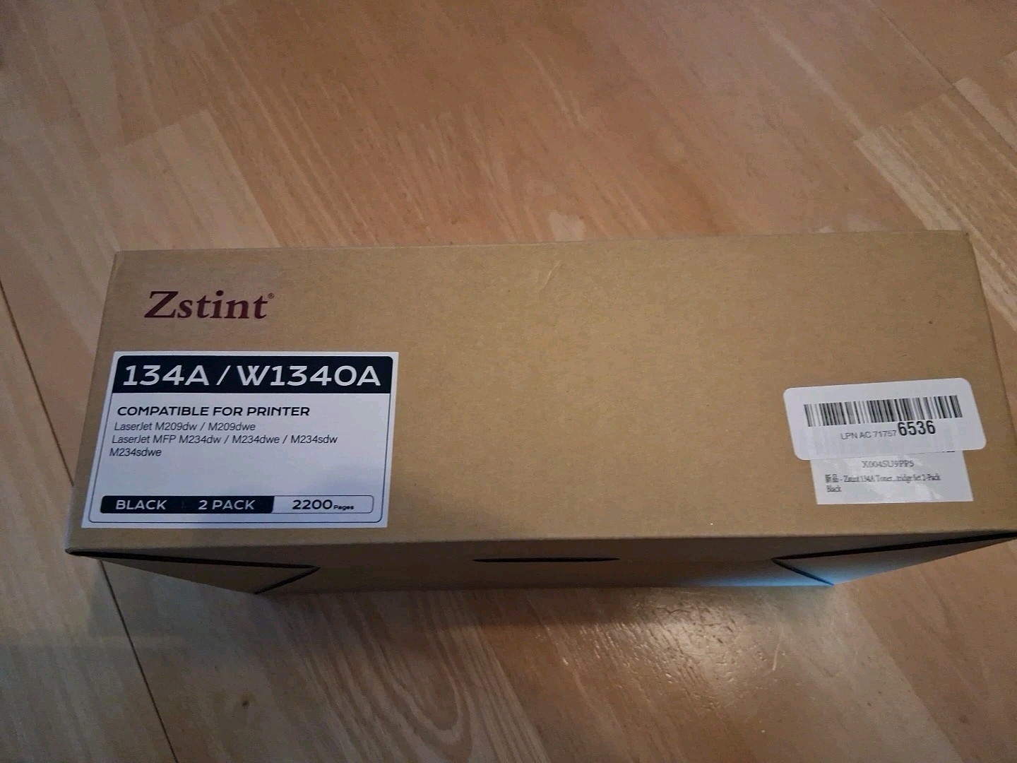 Zstint 134a/w134oa Toner 2 Pack Black 2200 Pages Laserjet