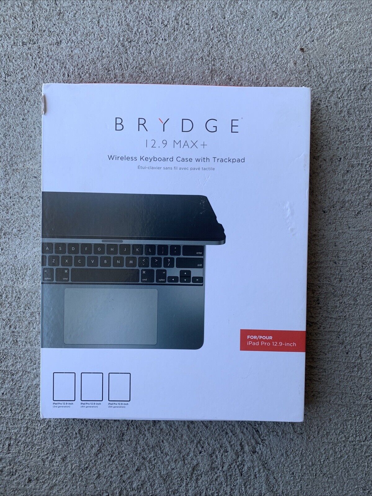 Brydge 12.9 MAX+ Wireless keyboard case w TrackPad for iPad Pro 12.9 (3, 4, 5th)