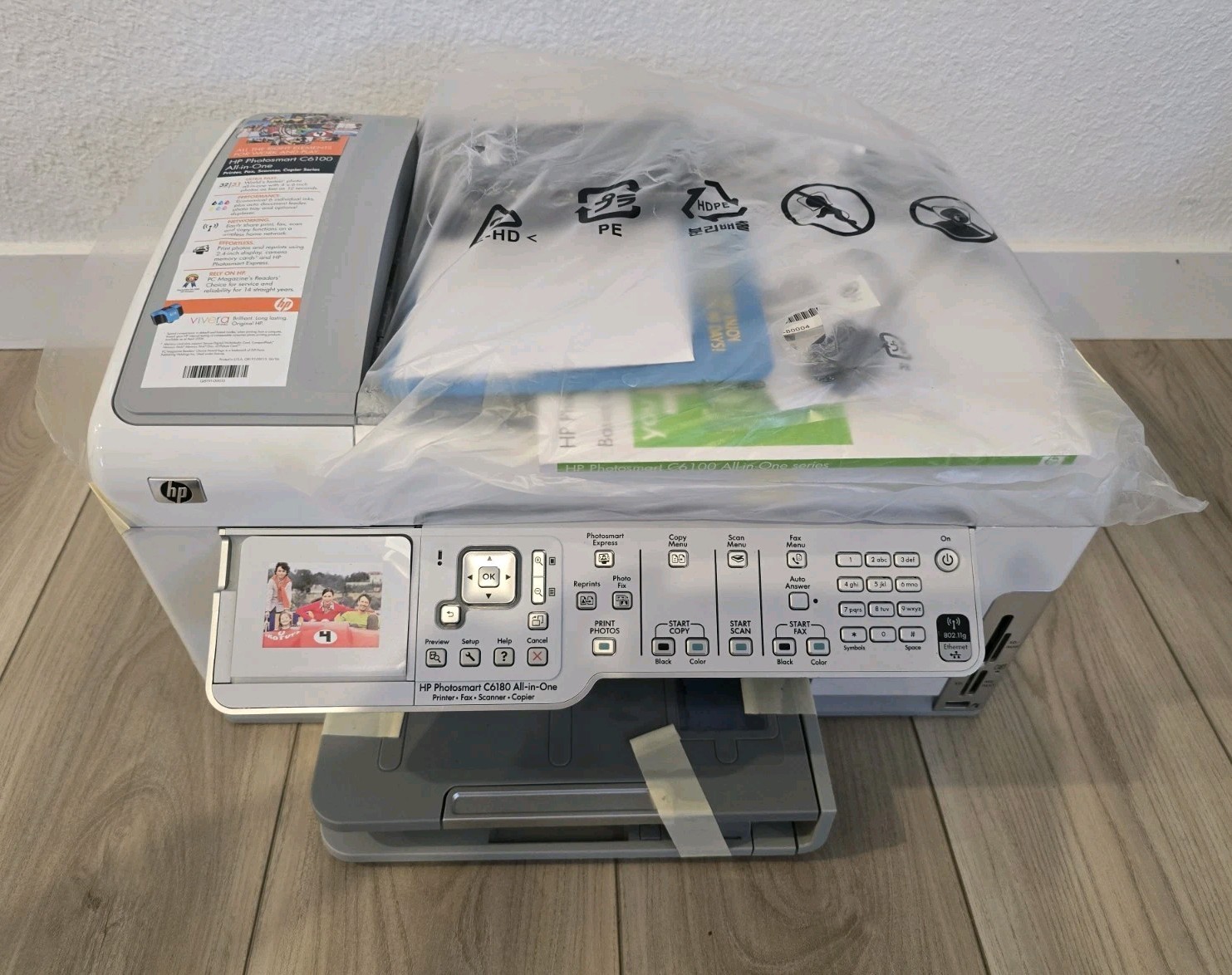 HP Photosmart C6180 All-in-One Printer - NEW Unused, Factory Sealed Tape